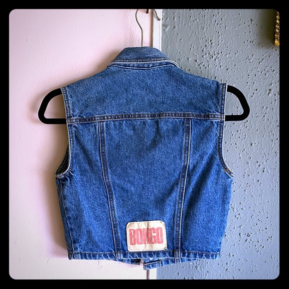 Extra Small Vintage Bongo Brand Demin Jean Vest - Picture 1 of 4
